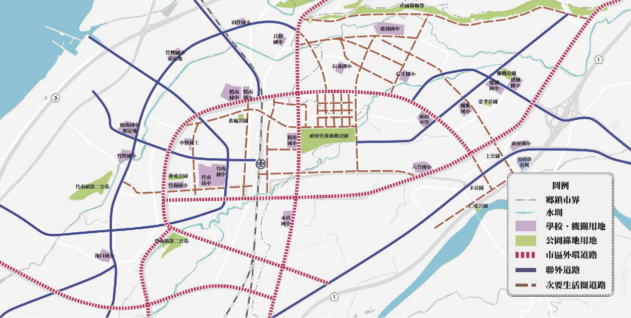 計畫範圍道路層級概況圖